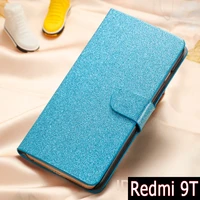flip phone cover for xiaomi redmi 9t case pu leather wallet book coque on redmi 9 t magnetic card protective shell hoesje case