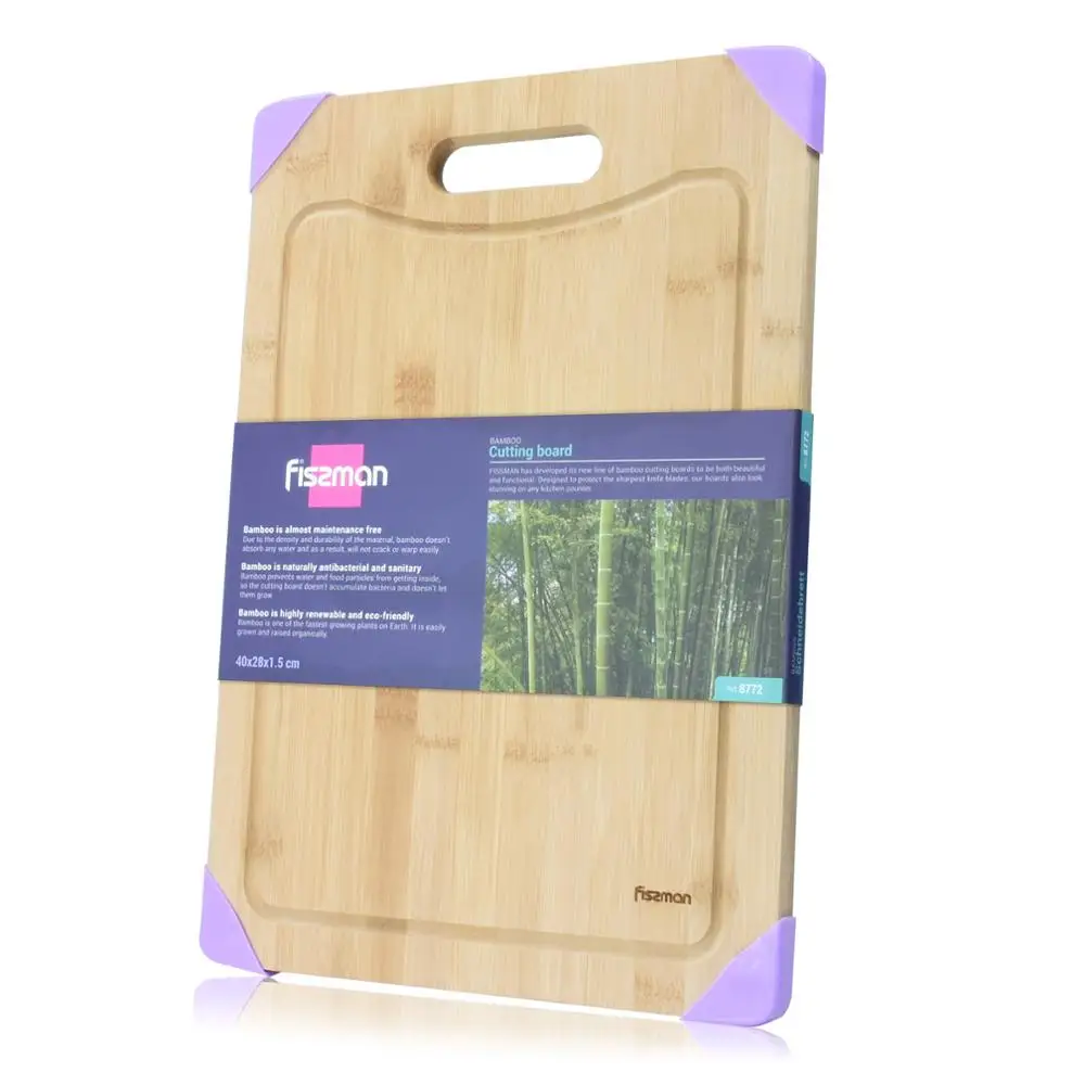 FISSMAN бамбуковая разделочная доска с ручкой экологически чистый разделочный