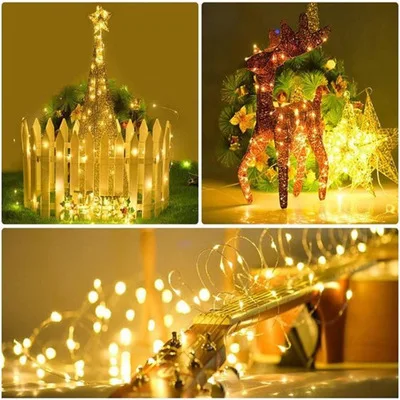 

Lights String Waterproof Fairy Garland 100/200 LED Lights LED Outdoor String Lights Solar Lamp for Holiday Christmas Party Decor