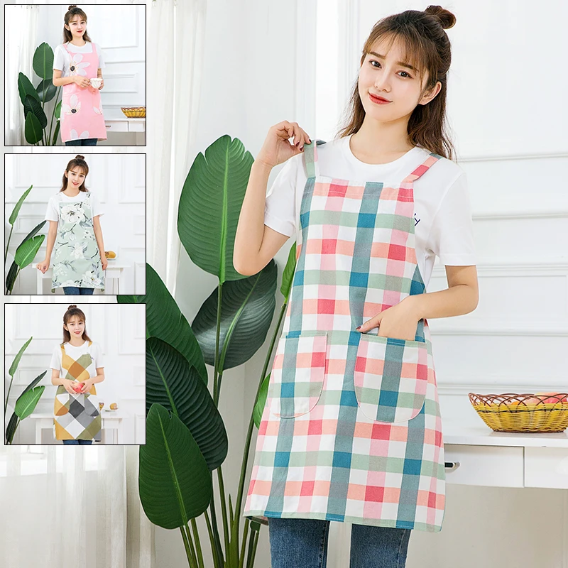 Небольшой свежий кухонный фартук для маникюра Кофейня комбинезон