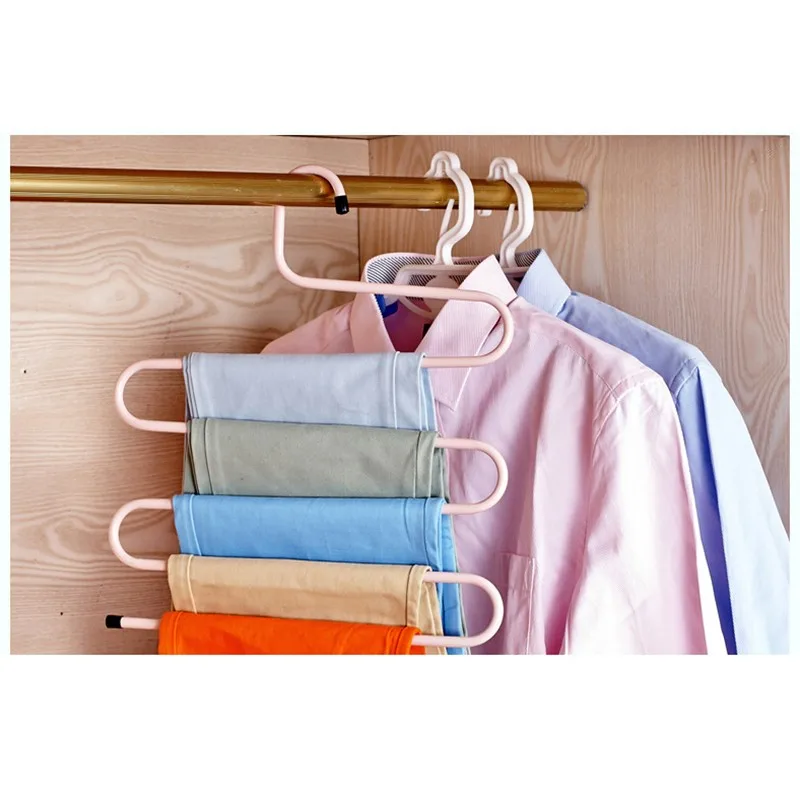 

3ayers Non-slip MultiFunctional Clothes Hangers Pants Storage Hangers Cloth Rack Multilayer Storage Scarf Tie Rack Hanger 1PC