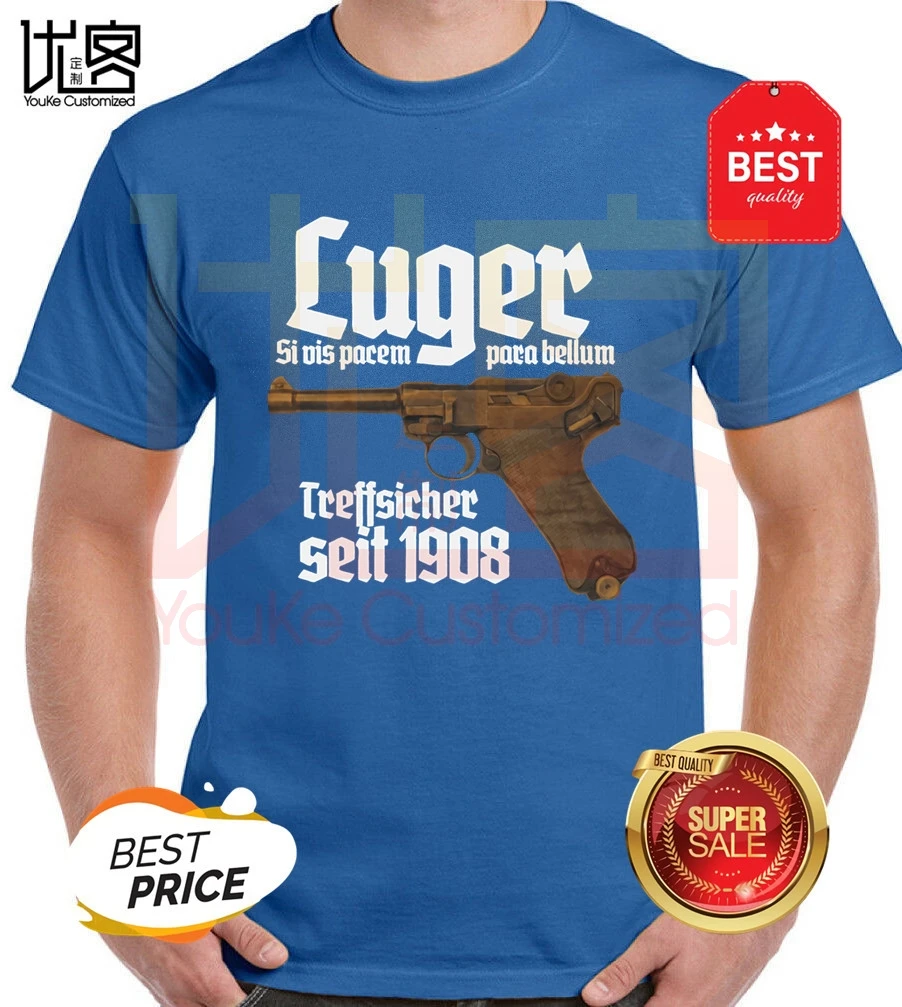 Футболка Luger Premium для мужчин и женщин топы из 100% хлопка с коротким рукавом