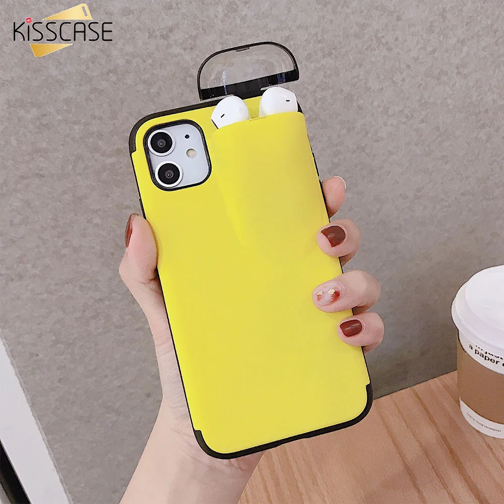 Чехол KISS беспроводной Bluetooth ушной чехол для телефона iPhone 11 Pro Max XS MAX X XR 8 7 6 6S Capinha |