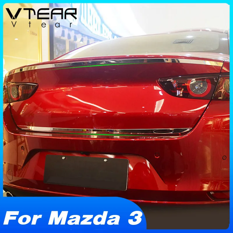 Для мазда Mazda 3 BP 2019 2021 накладка на заднюю дверь багажника внешние молдинги