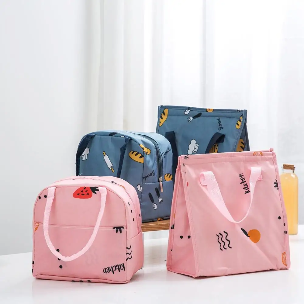 

Сумка для ланча из ткани Оксфорд, прочная сумка-бэнто с рисунком из мультфильма, портативный контейнер для пикника, путешествий, завтрака, Т...