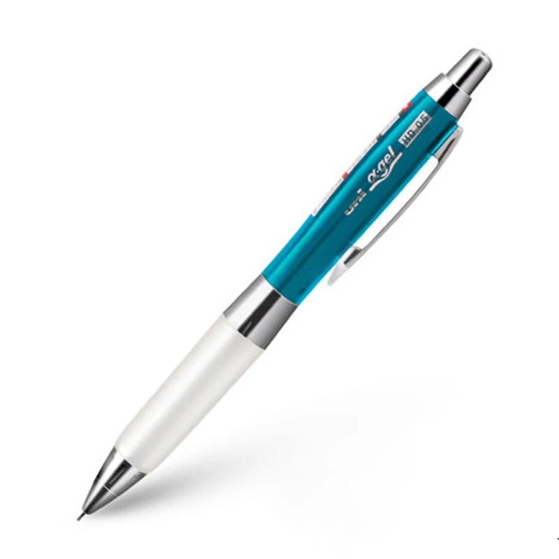 White with blue 2 шт Uni M5-618GG Alpha Gel HD Shaka шейкер механический карандаш-0,5 мм - Цвет: White with blue