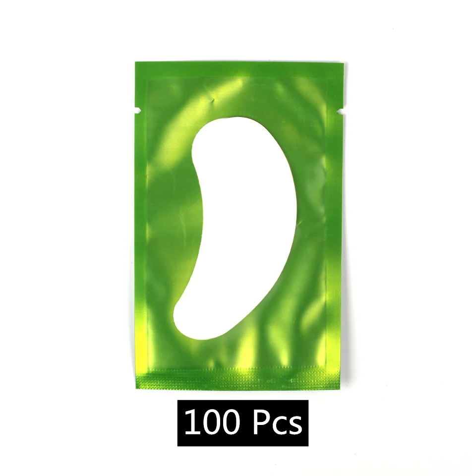 100 Pcs Green 30/50/100 пар/лот глазные гель-патчи для ресниц, мини-лопасти вентилятора, кругов под глазами Бумага колодки, Прививка наращивания ресниц наклейки-заплатки - Цвет: 100 Pcs Green