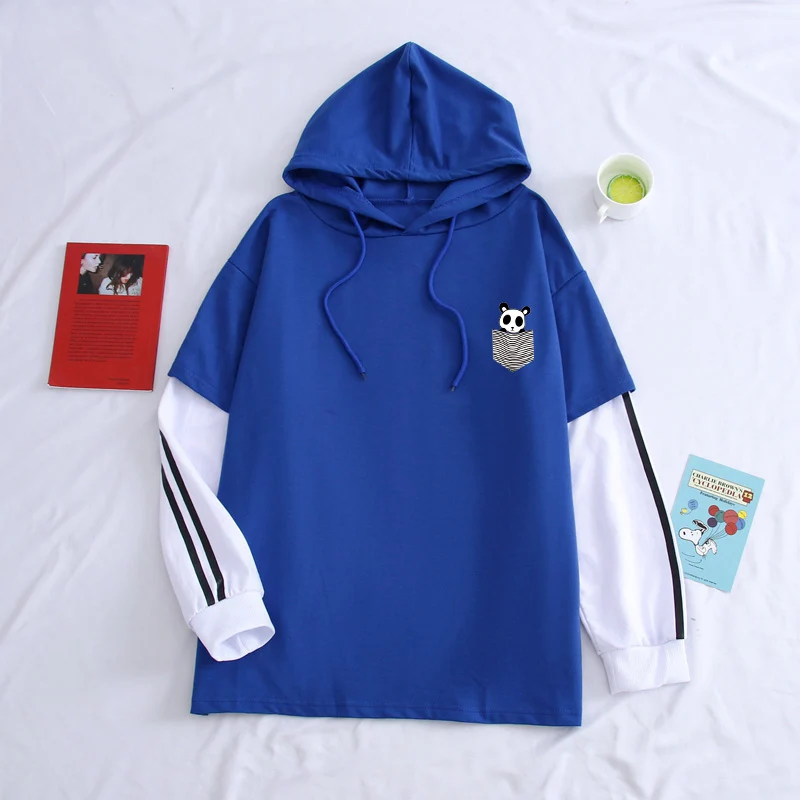 Толстовка мужская с капюшоном свитшот принтом милой панды повседневная одежда в