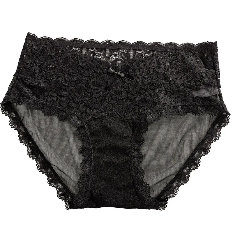 

Low Waist Briefs Cotton Crotch Panties For Women Plus Size Underpants Lace Seamless Lingerie Sexy Underwear Female Intimates