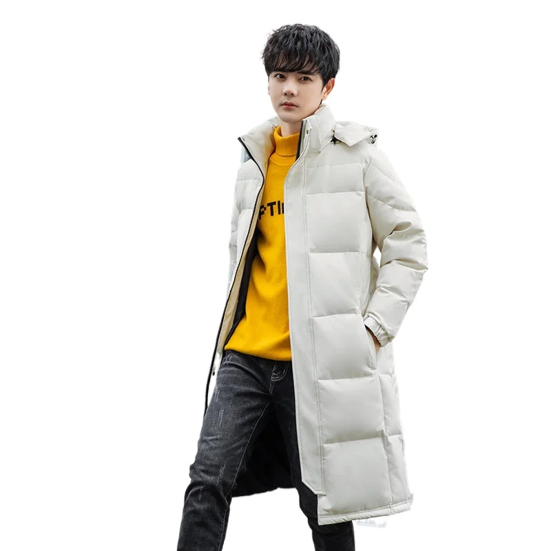 ZOZOWANG Men's Winter Down Jacket Coats Thick Warm Detachable Hooded  Couple Coat Parkas Male Lengthen White Duck Down Jacket