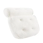 Домашняя высокоэластичная подушка для ванны 4D, белая сетчатая поверхность, комфортный подголовник для ванной, универсальная Нескользящая Массажная подушка для шеи