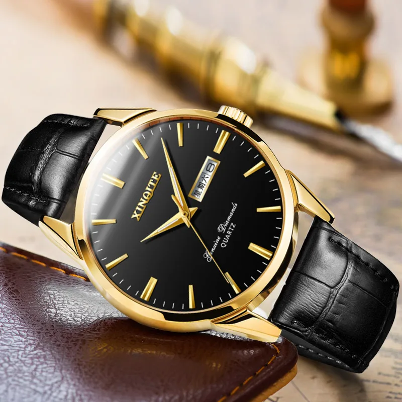 Официальные мужские часы XINQITE 2019 брендовые Роскошные Кварцевые модные