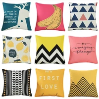 45x45cm fashion geometric sofa cushion cover cotton linen home living room decor throw pillowcase