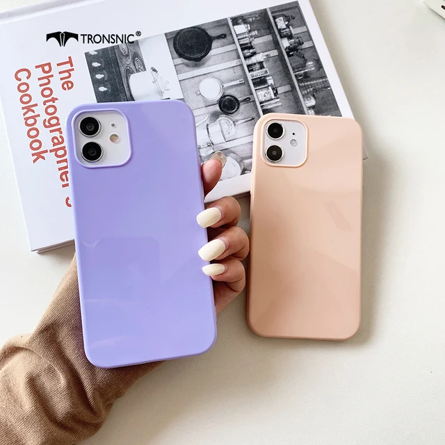 Candy Plain Glossy White Phone Case for iPhone 12 Pro Max