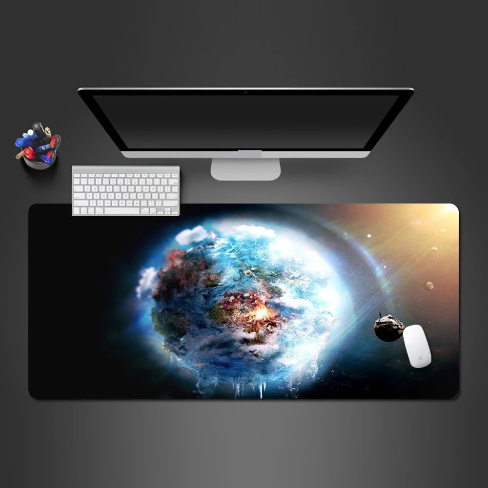 

Space Blue Planet Creative Mouse Pad High Quality Gamers Large Game Pads Home Computer Keyboard Mousepad Hot Gaming Mouse Pad