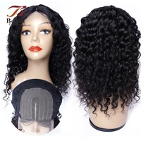 bobbi collection 4x4x1 t lace closure human hair wig middle part deep wave natural black color pre plucked remy hair 18 26 inch