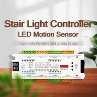 stair light strip led motion sensor 32 channel controller indoor motion night light 12v24v flexible strip for stair lights