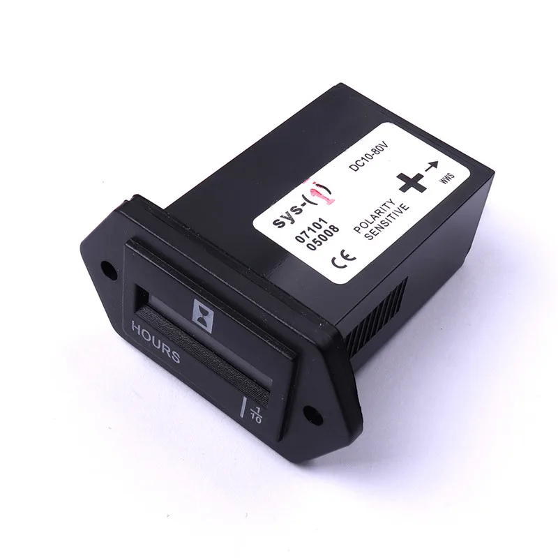 10V-80V 1 шт 6 V-80 V/12 V-36 V/10 V-80 V счетчика лодочный мотор с машинками) Механический Счетчик Таймер/цифра час измеритель - Цвет: 10V-80V