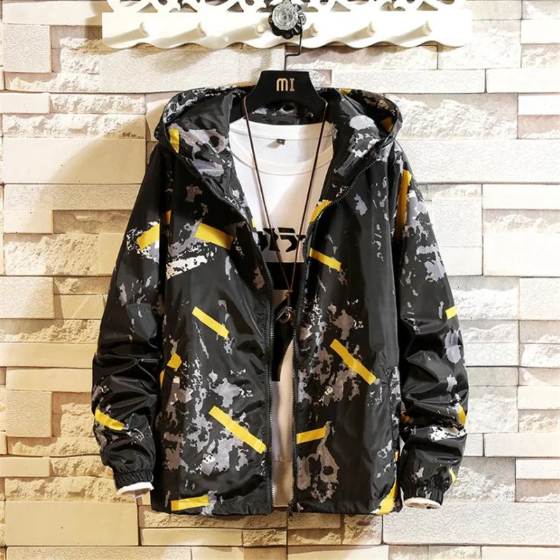 

Men‘s Windbreaker Jackets Coats Fashion Printed men's jacket Streetwear Men Jacket High Quality Clothes