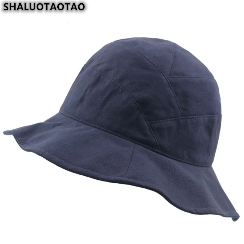 

SHALUOTAOTAO Women's Hat Spring Fashion Cotton Bucket Hats Collapsible Elegant Sombreros Panama Ladies Brands Beach Hat Summer