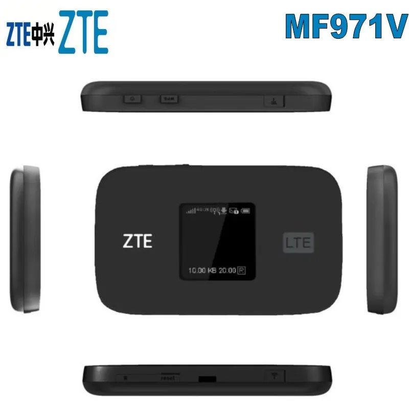 Оригинальная разблокировка 300 Мбит/с ZTE MF971V Cat6 WiFi роутер 4G LTE с B1/2/3/4/5/7/8/17/12/20/28 TDD B38/40