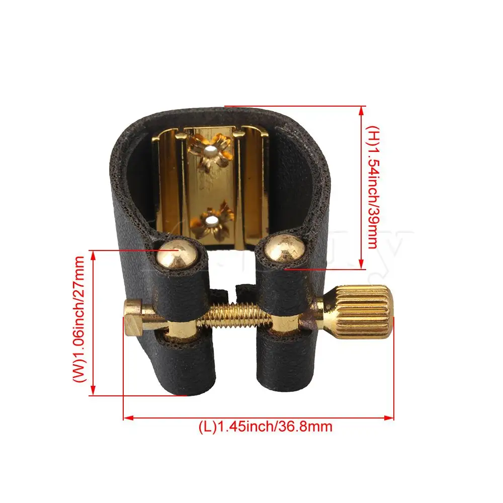 

Sax Leather Ligature fit Tenor Saxophone Bakelite Mouthpiece Fastener