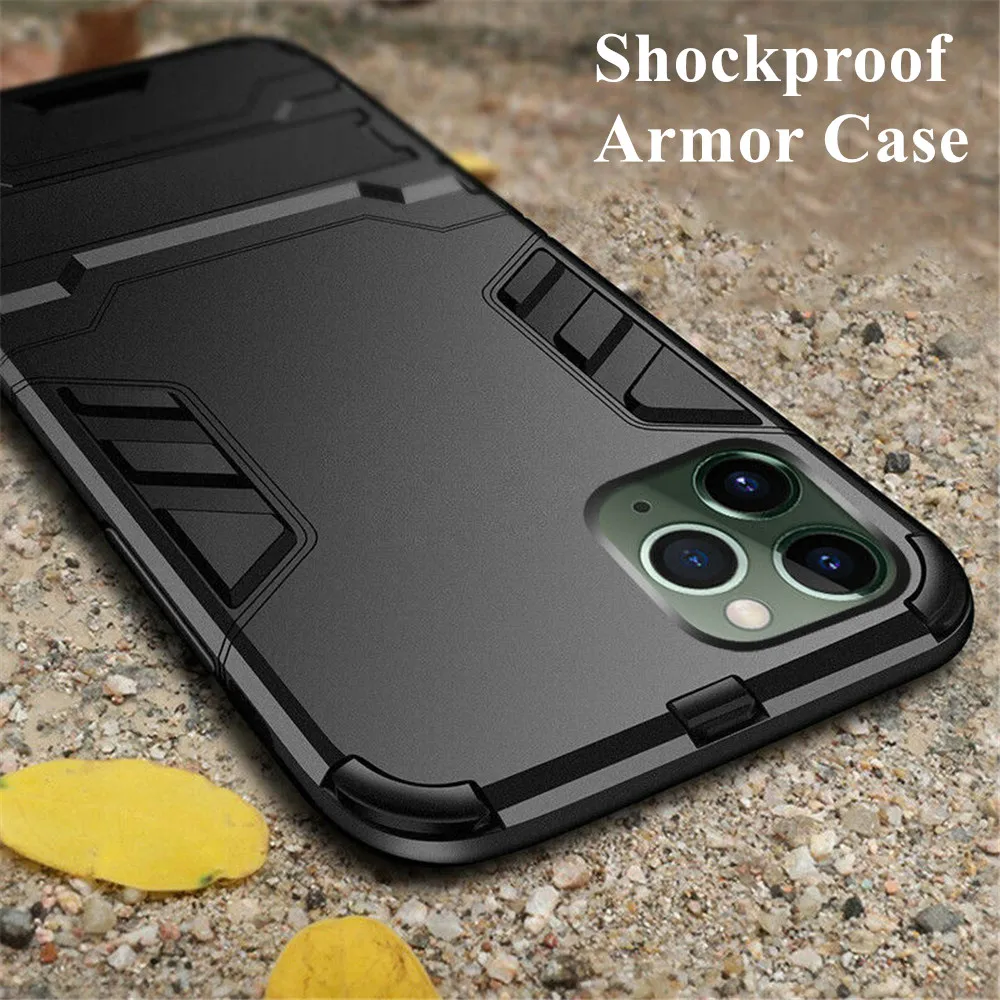 

Anti-drop Case For iPhone 13 12 11 Pro Max 12 13 mini XS Max XR X 8 7 6 6s Plus SE2 Rugged Hybrid Holder Armor Shockproof Cover