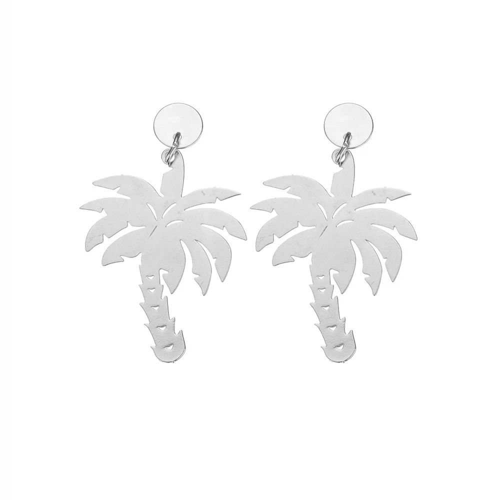 Coconut Silver Sindlan, забавные висячие серьги в виде слона, ананаса, Преувеличенные массивные серьги в виде животных, корейские ювелирные изделия, серьги для женщин - Окраска металла: Coconut Silver