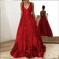 sequined red prom girls cheap sweet 16 dresses classic backless evening with pockets pageant formal gown quinceanera dresses