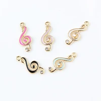 10pcslot new arrival musical note charms enamel alloy charms mix colors for diy handmade metal charm pendants jewelry