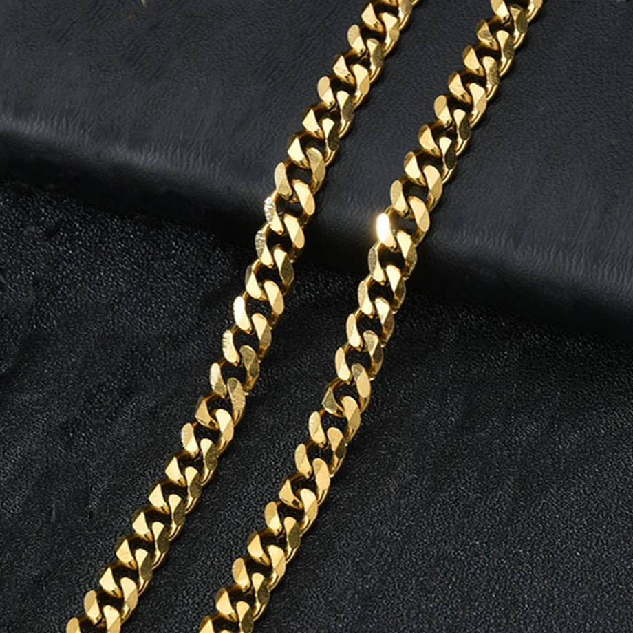 Цепочка с золотым наполнителем цепочка чокер из нержавеющей стали аксессуар для