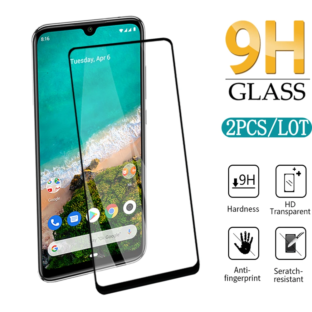 2 шт Закаленное стекло протектор экрана для Xiaomi A3 Защитное mi Защитная пленка