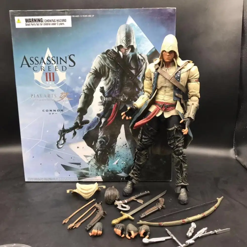 

30cm/12inch Assassin creed3 Play Arts Kai Conner Eden Fruit PVC Action Figure Collectible Model Toys Gift Doll