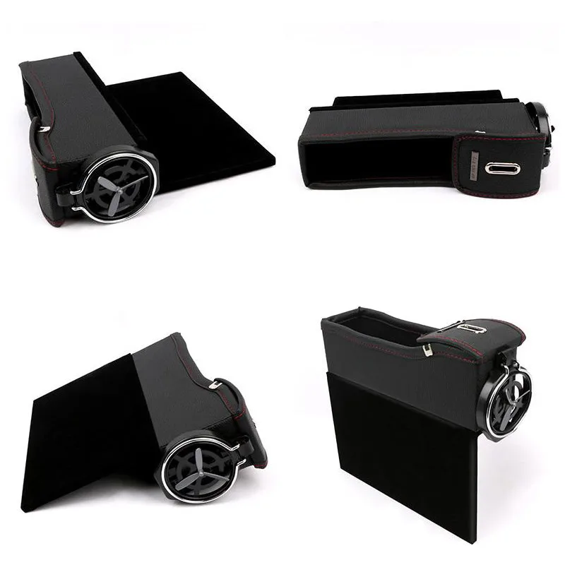 

Car Seat Storage Bag Multifunctional Auto Organizer PU Leather Storage Box Car Seat Side Bag
