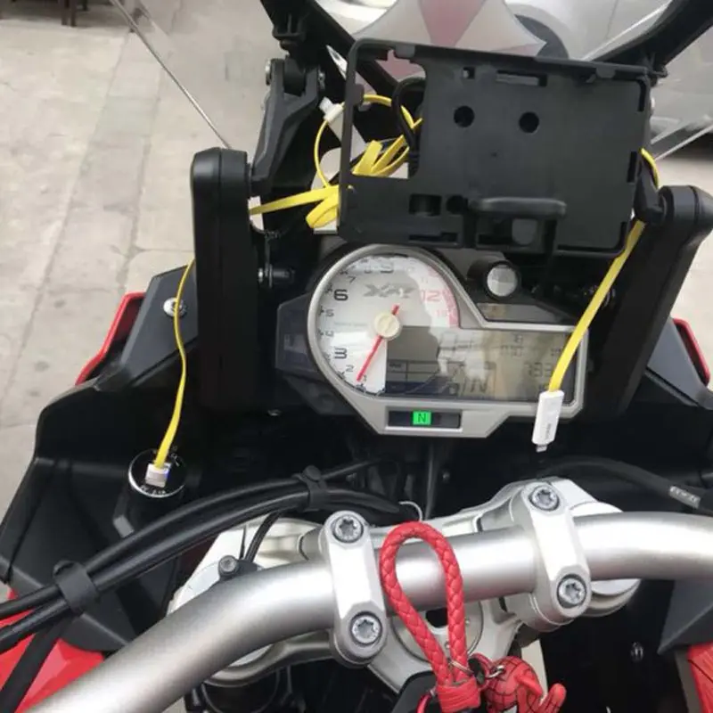 

12V Metal Quick Charge 3.0 Dual USB Charger Voltmeter Switch for -BMW Motorcycle 3XUB