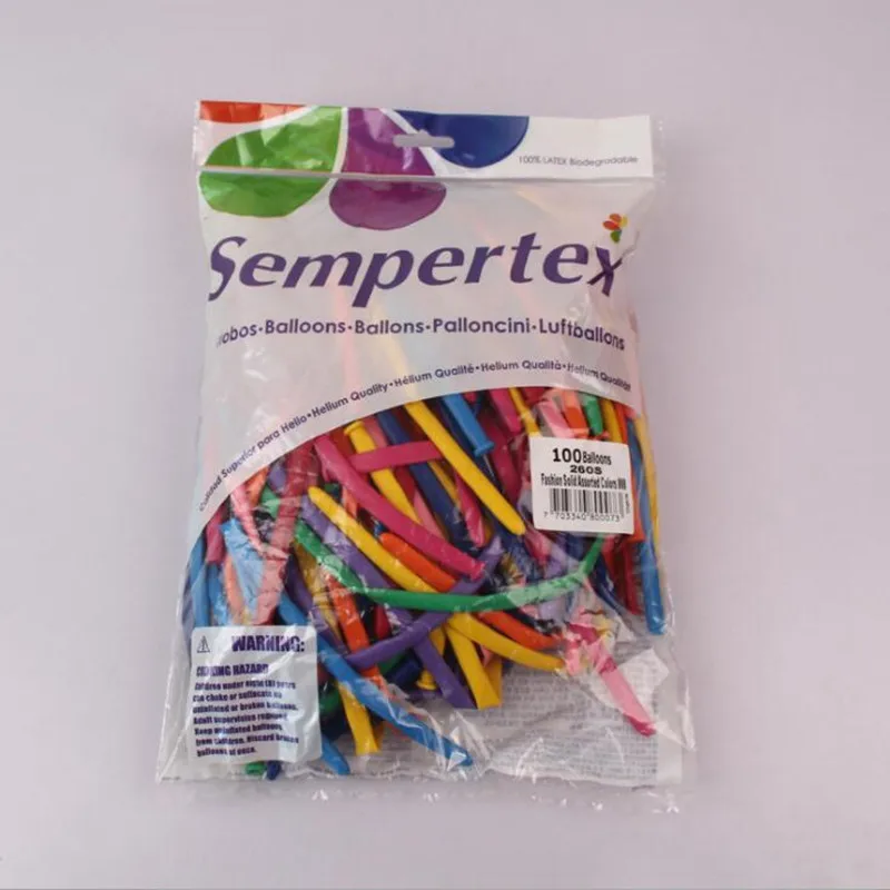 100 шт./лот American Sempertex 260 сверхпрочные латексные волшебные длинные воздушные шары