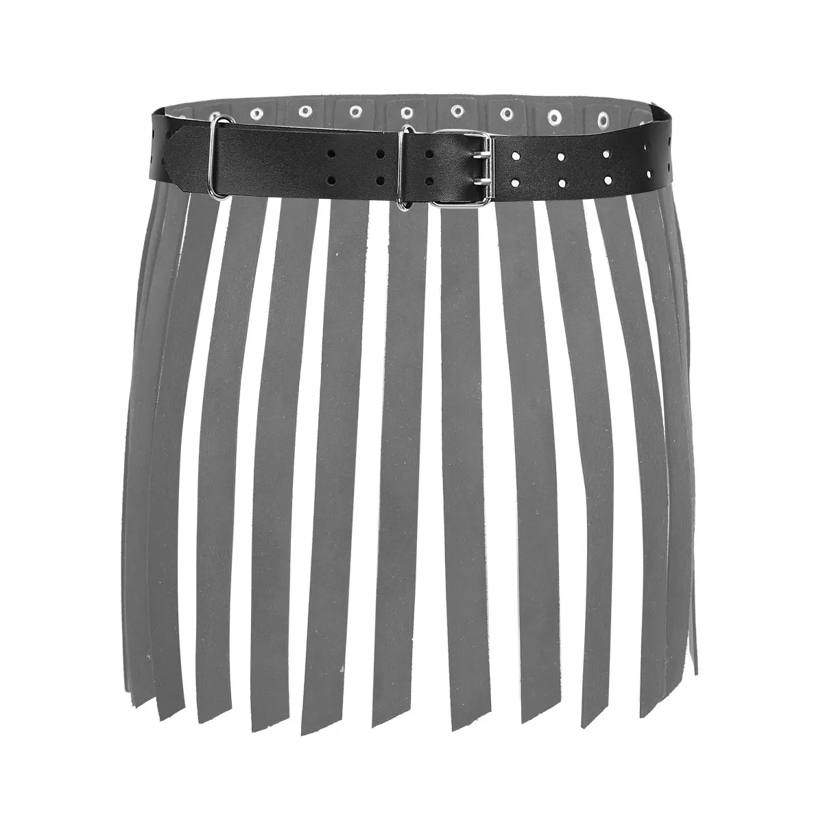 

Юбка женская из искусственной кожи, с бахромой и кисточками