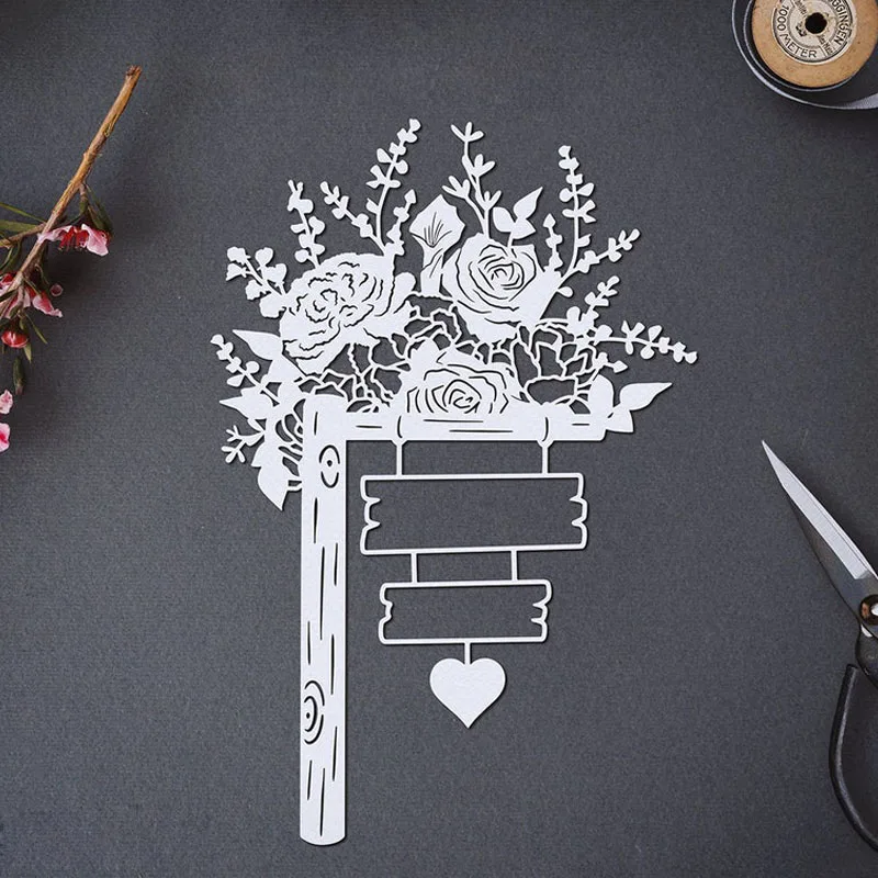 

GG0861 Blooming Rose Cutting Dies for Scrapbooking Embossing Paper Card Making Border Metal Craft Stencils DIY Die Cuts
