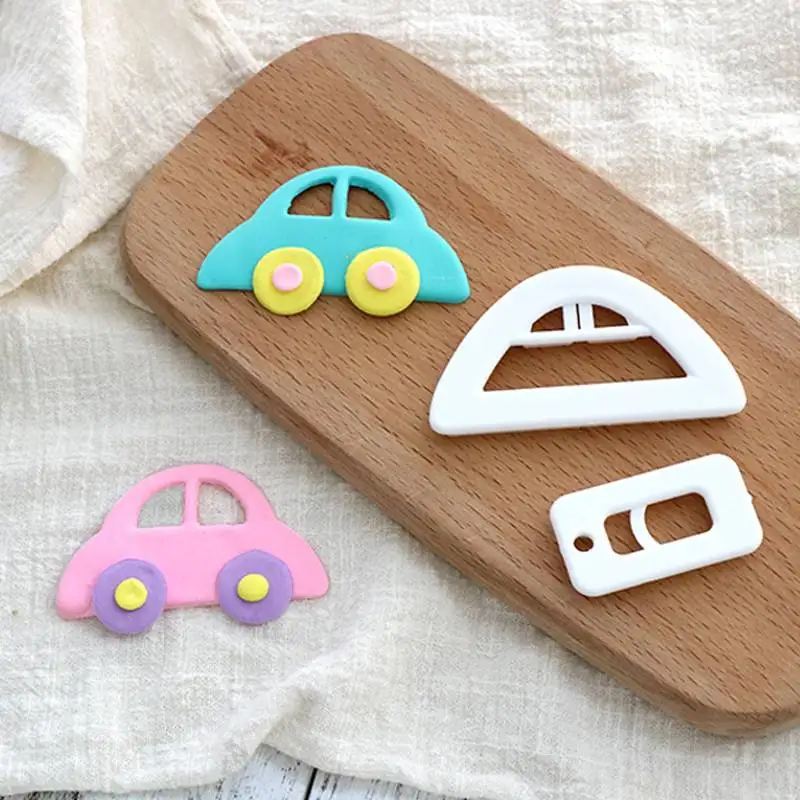 2pcs/Set Car plastic fondant cutter cake mold decorating tools sugarcraft bakeware |