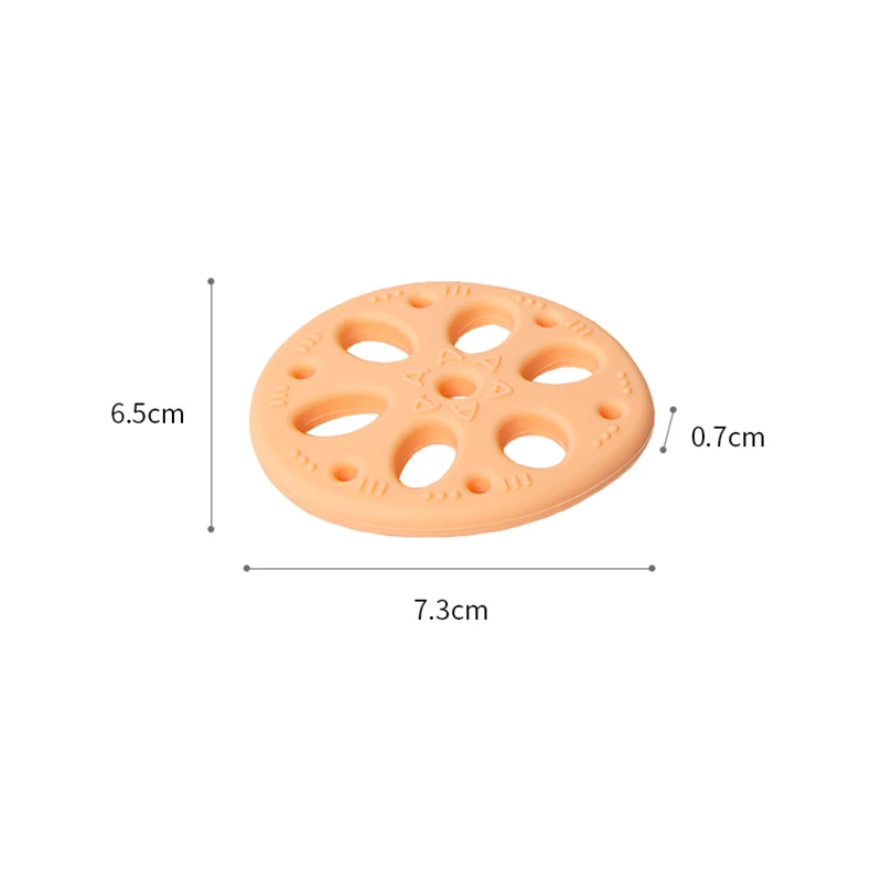 

New Baby Teether Lotus Root Slices Tooth Silicone Teething Baby Chew Necklace Sensory Teether Pendant BPA Free Beads