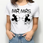 Женская футболка с принтом из мультфильма Микки и Минни
