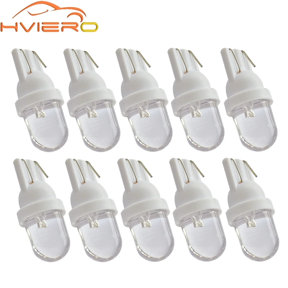 10X белый красные, синие Зеленый Желтый RGB T10 W5W 168 194 501 1smd автомобильный клиновидный светильник сторона приборной панели лампа для подсветки номерного знака AC/DC 12V
