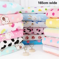 color pattern double sided flannel velvet fabric diy blanket sleeping clothes cloth super soft plush sheets sewing accessories