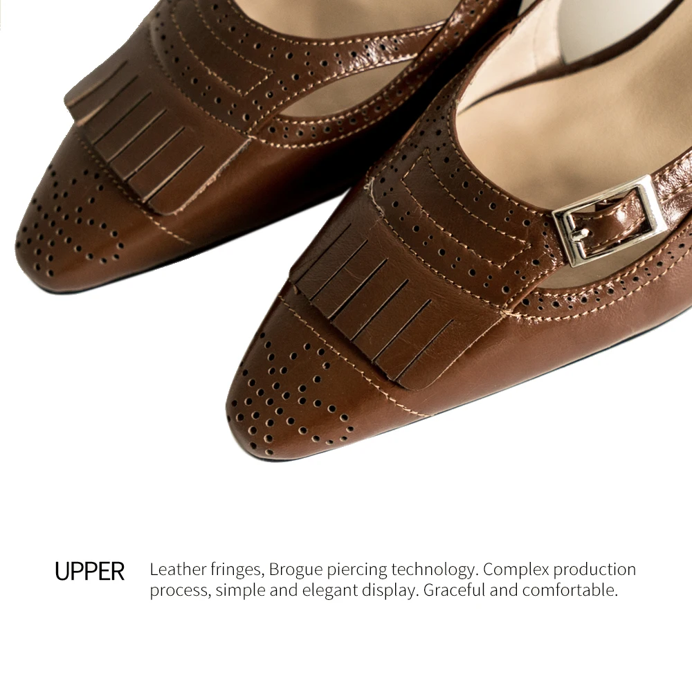 Босоножки с бахромой Will &amp Zest женские броги обувь на блочном каблуке под платье