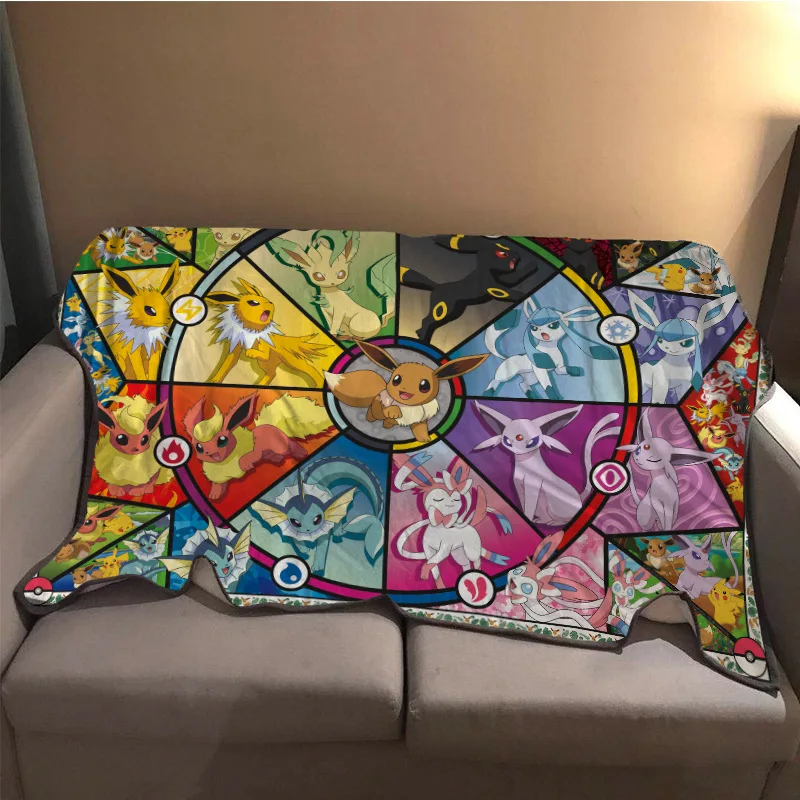 Мультяшное одеяло в стиле аниме мягкое теплое дорожное для дивана спальни чехол