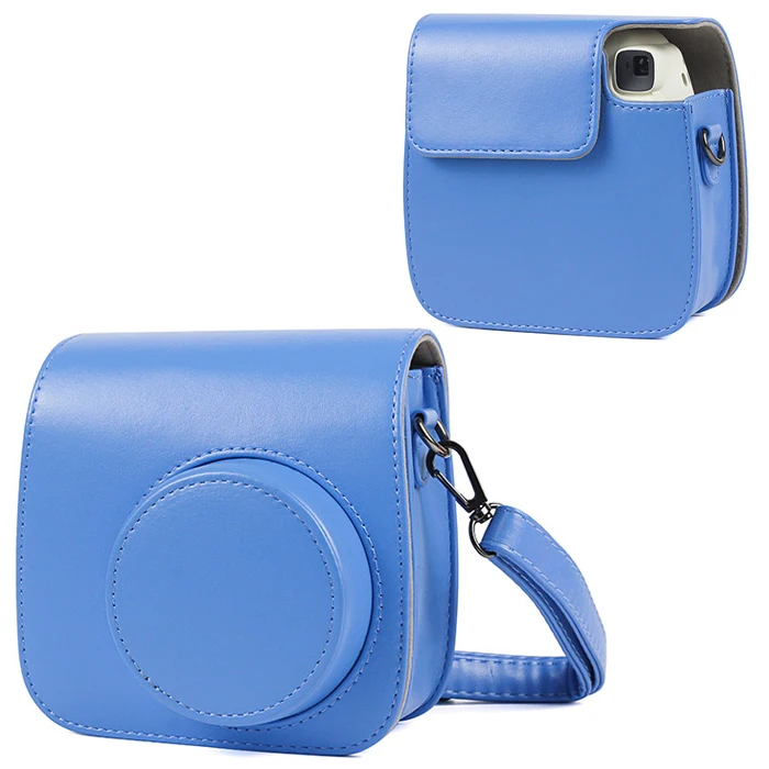 Deep Blue Для Fujifilm Instax Mini 9 8 8+ аксессуары для камеры Художественная масляная краска искусственная кожа мгновенная камера сумка на плечо защитный чехол - Цвет: Deep Blue