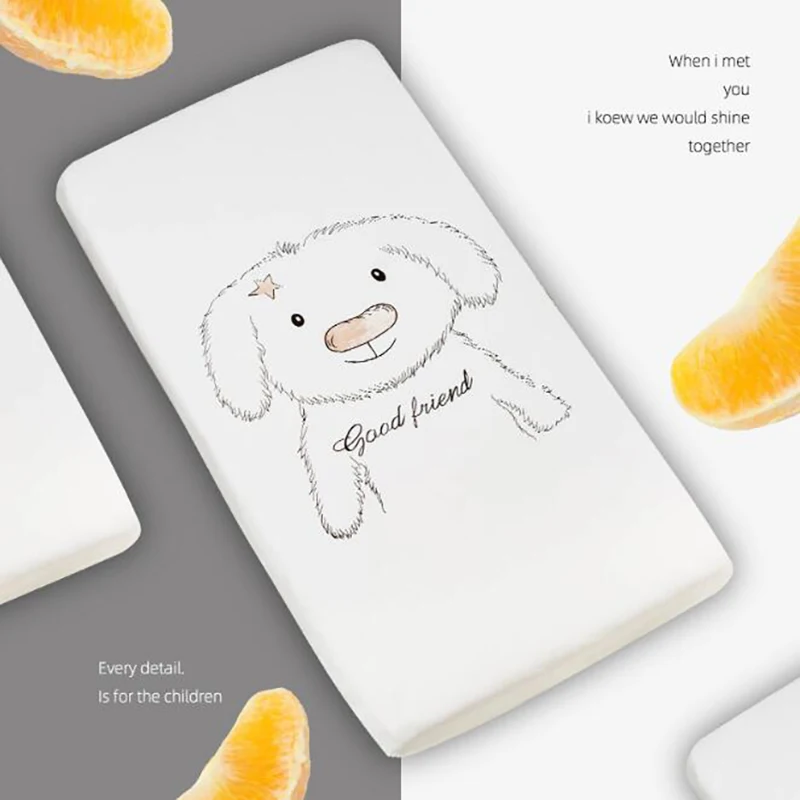 

Newborn Mattress Cover Bed Cover Sheet Babycrib Mat Baby Cartoon Cotton Protection Sheet Infant Bedclothes 160*80cm BHS002