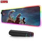 Большой игровой коврик для мыши со светодиодной подсветкой, 70x30 см