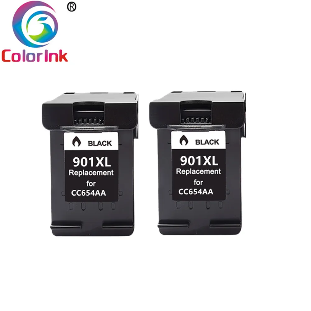 ColoInk для HP 901XL 901 Черный чернильный картридж Восстановленный Officejet 4500 J4500 J4540 J4550 J4580
