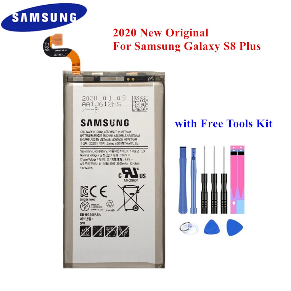 Оригинальный аккумулятор EB BG955ABA для Samsung Galaxy S8 плюс SM G955F + G955FD G955W G955T G955U G955S/K/L G9550